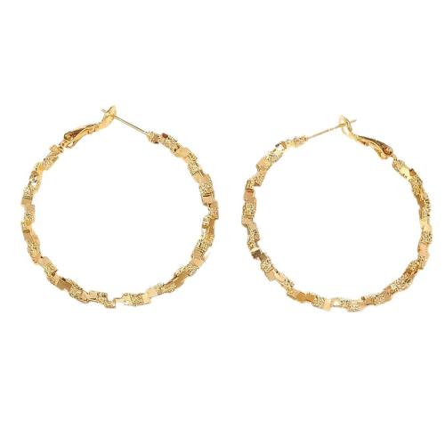 Pendiente del aro de latón, metal, chapado, Joyería & para mujer, más colores para la opción, Vendido por Par