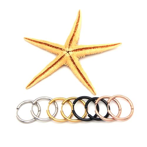 Stainless Steel Huggie Hoop Earring, 304 Stainless Steel, Donut, plated, fashion jewelry & Unisex 