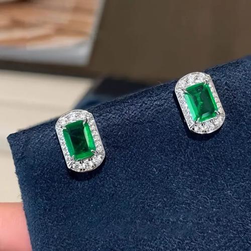 Befestiger Zirkonia Messing Ohrring, plattiert, Modeschmuck & Micro pave Zirkonia & für Frau, verkauft von Paar