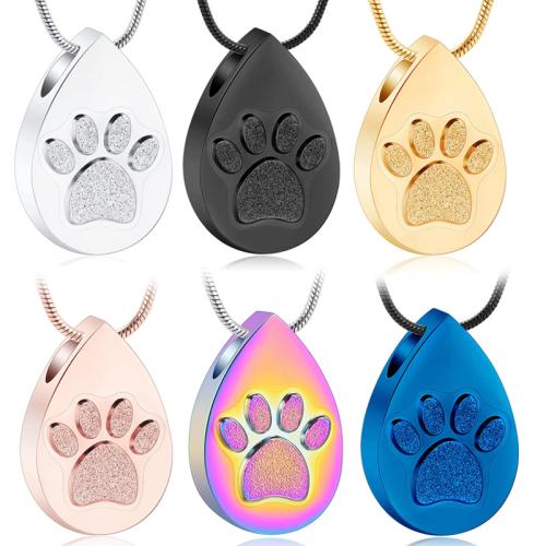 Cinéraire Casket Pendentif, Acier inoxydable 304, Griffe, Placage, DIY, plus de couleurs à choisir, Vendu par PC