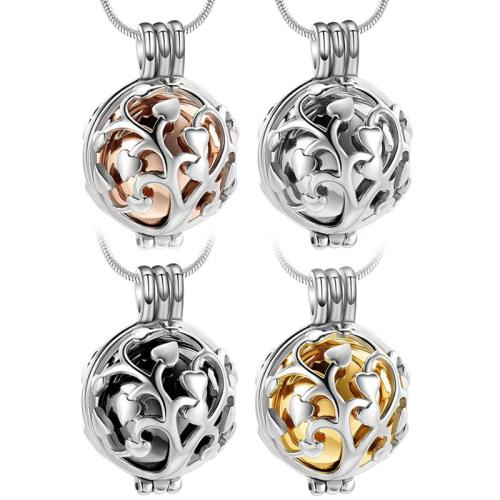 Collier Urn De bijoux de crémation, Acier inoxydable 304, arbre, Placage, bijoux de mode & creux, plus de couleurs à choisir, Vendu par PC