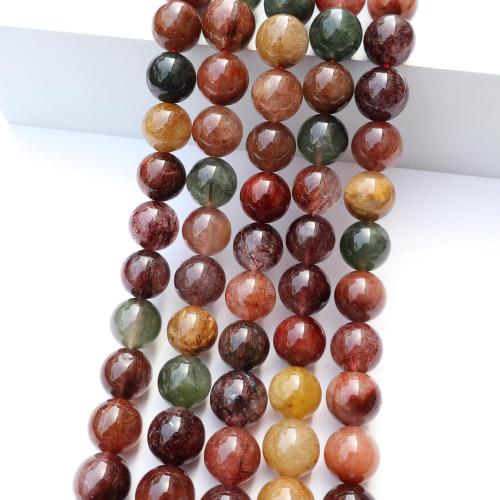 Rutilated Quartz Beads, DIY, multi-colored cm 
