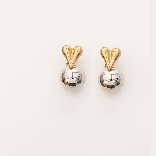 Латунные серьги падение, Латунь, Сердце, Другое покрытие, ювелирные изделия моды & Женский, продается Пара