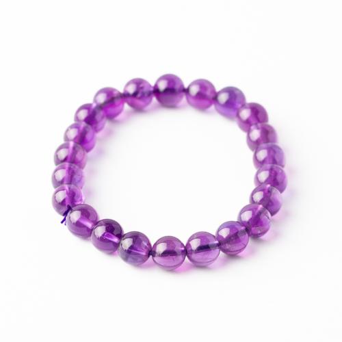 Quarz Armbänder, Amethyst, Modeschmuck, violett, Länge:19 cm, verkauft von PC