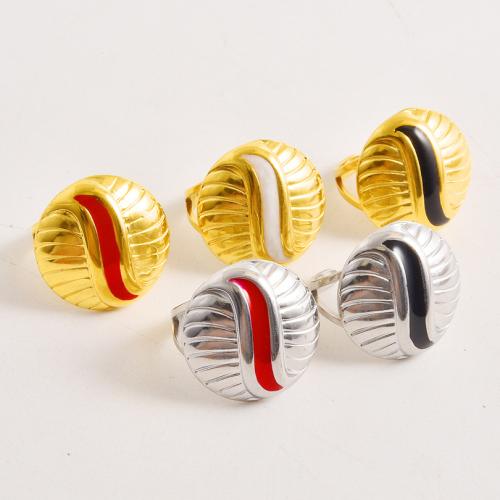 Émail Bague en Acier inoxydable , Acier inoxydable 304, Placage, bijoux de mode & émail, plus de couleurs à choisir, 22mm, Vendu par PC