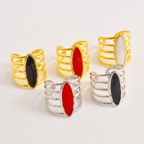 Émail Bague en Acier inoxydable , Acier inoxydable 304, Placage, bijoux de mode & émail, plus de couleurs à choisir, 22mm, Vendu par PC