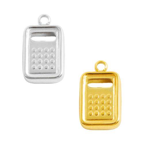 Stainless Steel Pendants, 304 Stainless Steel, Calculator, plated, DIY 