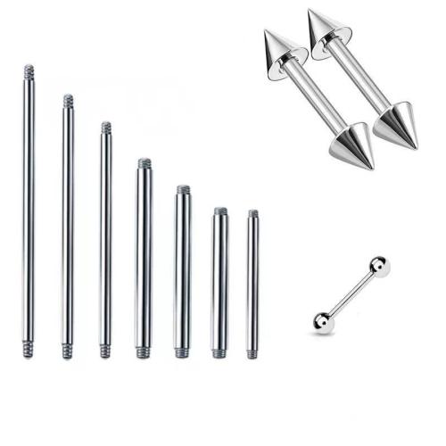 316 Stainless Steel Externally Threaded Jewelry Findings, polished, DIY original color 