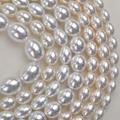 Perlmuttartige Glasperlen, Unregelmäßige, goldfarben plattiert, DIY, keine, 2-14mm, Länge:40 cm, verkauft von Strang