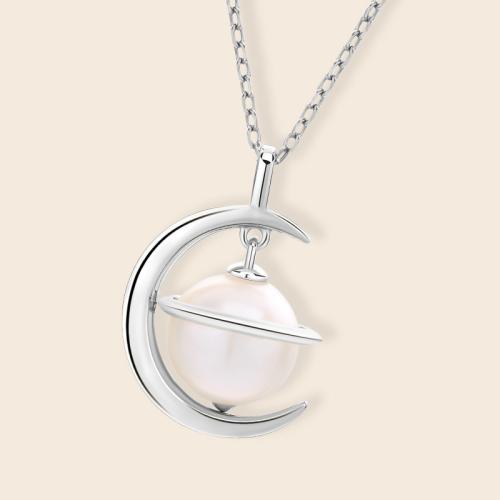 Kultivierte Perlen Sterling Silber Anhänger, 925er Sterling Silber, mit Natürliche kultivierte Süßwasserperlen, Barock, goldfarben plattiert, DIY, keine, verkauft von PC[