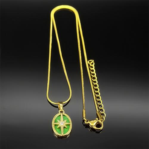 キュービックジルコンマイクロパヴェブラスネックレス, 銅, とともに 304ステンレス鋼チェーン & アクリル, メッキ, ファッションジュエリー & マイクロパヴェジルコニア & 女性用, 金色, 売り手 パソコン