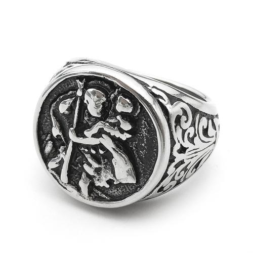 Bague en acier inoxydable, Acier inoxydable 304, Placage, bijoux de mode & normes différentes pour le choix & pour homme, couleur originale, Vendu par PC