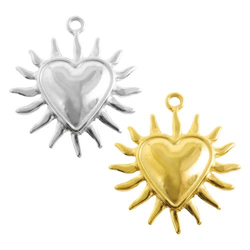 pendentifs de cœur en inox , Acier inoxydable 304, coeur, Placage, DIY, plus de couleurs à choisir Vendu par sac