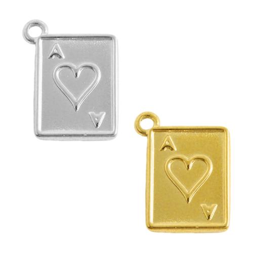 Stainless Steel Pendants, 304 Stainless Steel, Poker, plated, DIY 