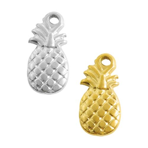 Stainless Steel Pendants, 304 Stainless Steel, Pineapple, plated, DIY 