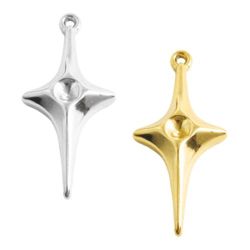 Stainless Steel Star Pendant, 304 Stainless Steel, plated, DIY 