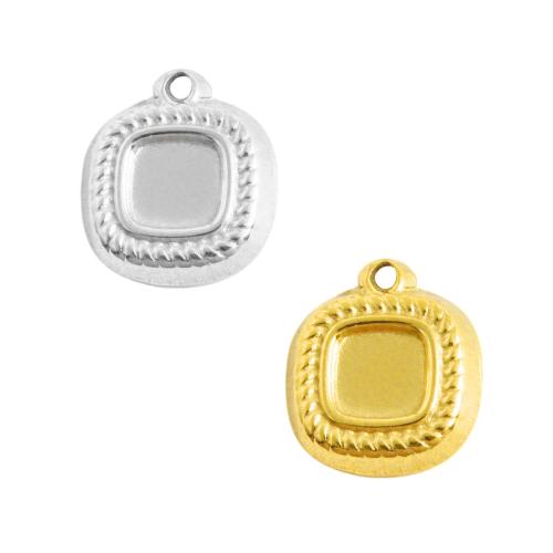 Monture de pendentif en acier inoxydable, Acier inoxydable 304, cadre, Placage, DIY, plus de couleurs à choisir Vendu par sac