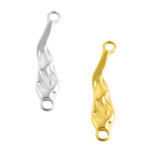 Stainless Steel Charm Connector, 304 Stainless Steel, plated, DIY 