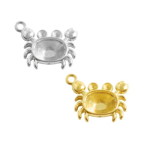 Monture de pendentif en acier inoxydable, Acier inoxydable 304, crabe, Placage, DIY, plus de couleurs à choisir Vendu par sac