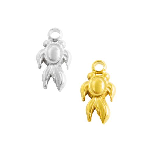 Pendentifs d'animaux en acier inoxydable , Acier inoxydable 304, poisson rouge, Placage, DIY, plus de couleurs à choisir Vendu par sac