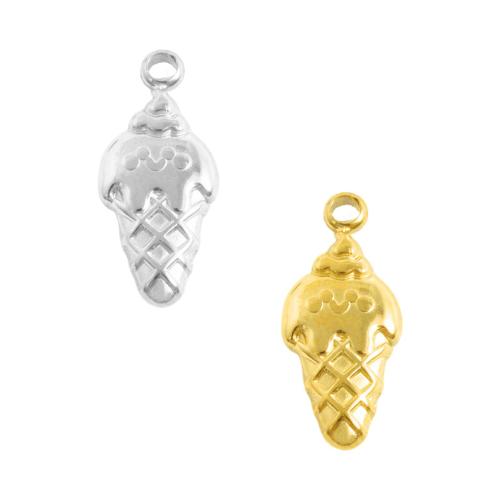 Stainless Steel Pendants, 304 Stainless Steel, Ice Cream, plated, DIY 