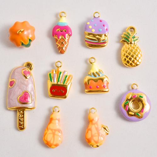 Emaille Edelstahl Anhänger, 304 Edelstahl, plattiert, DIY, keine, 10PCs/Tasche, verkauft von Tasche