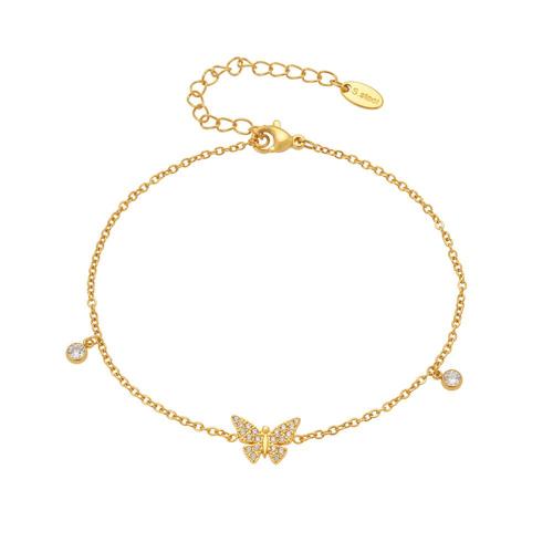 Edelstahl Fußkettchen Schmuck, Titanstahl, mit kubischer Zirkonia, Modeschmuck & verschiedene Stile für Wahl & für Frau, keine, verkauft von PC