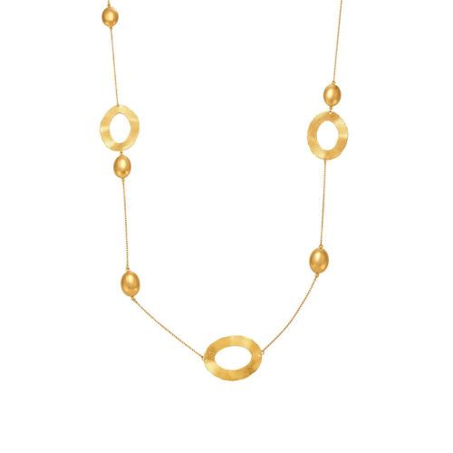 Collier de bijoux de titane, Acier titane, Placage de couleur d'or, bijoux de mode & pour femme, Vendu par PC