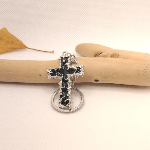 Enamel Zinc Alloy Key Chain, gold color plated, fashion jewelry 