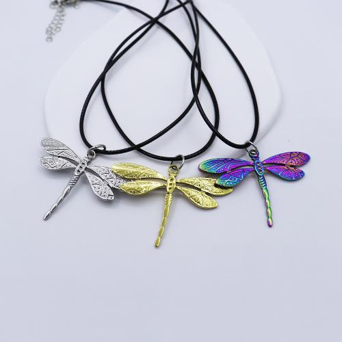 Zinc Alloy Necklace, with Wax Cord, gold color plated, fashion jewelry 