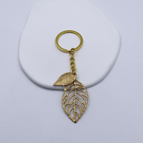 bijoux de porte-clés en Alliage de zinc, Placage de couleur d'or, bijoux de mode, doré, Vendu par PC