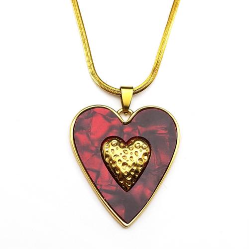 ステンレス鋼のジュエリーネックレス, 304ステンレススチール, とともに アクリル, ゴールドメッキ, ファッションジュエリー & 女性用, 無色, 売り手 パソコン