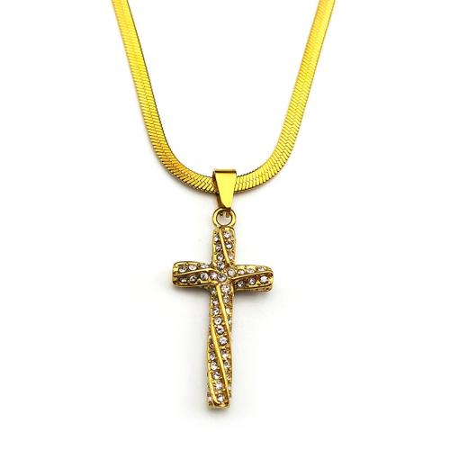 ステンレス鋼のジュエリーネックレス, 304ステンレススチール, メッキ, ファッションジュエリー & ユニセックス & ライン石のある, 無色, 売り手 パソコン