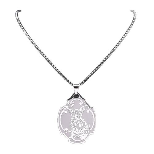 ステンレス鋼のジュエリーネックレス, 304ステンレススチール, メッキ, ファッションジュエリー & 洗練されました。 & 男性用, 無色, 売り手 パソコン