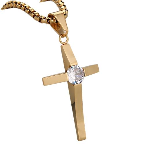 pendentifs En acier inoxydable de Croix , Acier inoxydable 304, Placage, DIY & avec strass, plus de couleurs à choisir, Vendu par PC