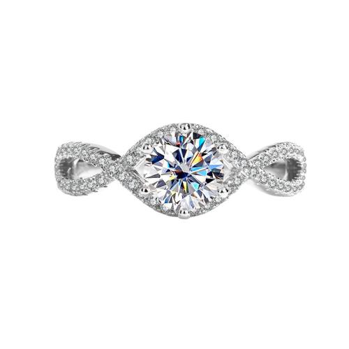 Argent sterling 925 bague, avec Moissanite, Plaqué de platine, normes différentes pour le choix & pour femme, plus de couleurs à choisir Vendu par PC