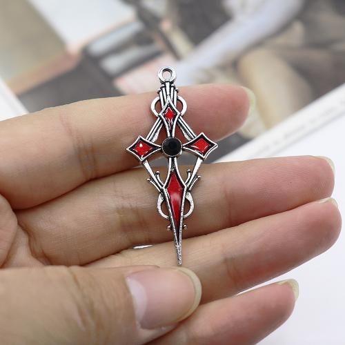 Colgantes de Aleación de Zinc en Forma Cruces, chapado en color dorado, Bricolaje & esmalte, más colores para la opción, Vendido por UD