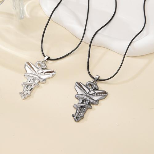 Chaîne en alliage de zinc de fer Collier Pull, croix, Placage de couleur d'or, bijoux de mode, plus de couleurs à choisir, Vendu par PC[