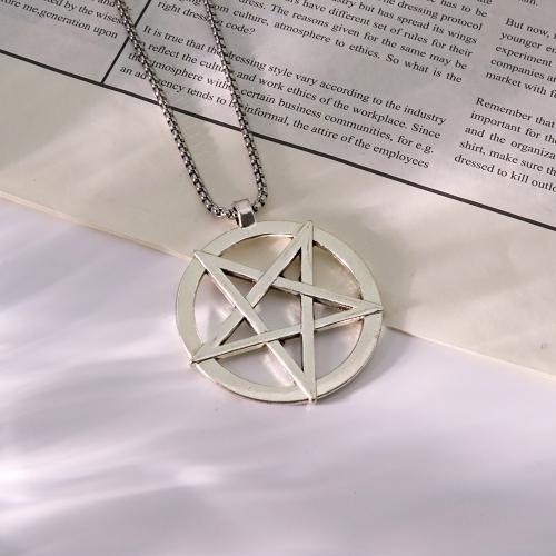 Chaîne en alliage de zinc de fer Collier Pull, Placage de couleur d'or, bijoux de mode, argent, Vendu par PC[