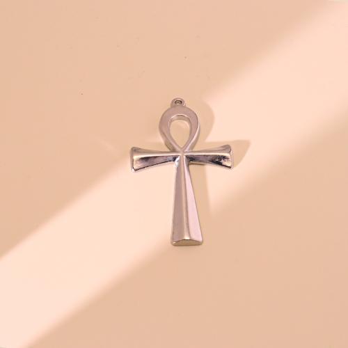 Colgantes de Aleación de Zinc en Forma Cruces, chapado en color dorado, Bricolaje, plateado, Vendido por UD