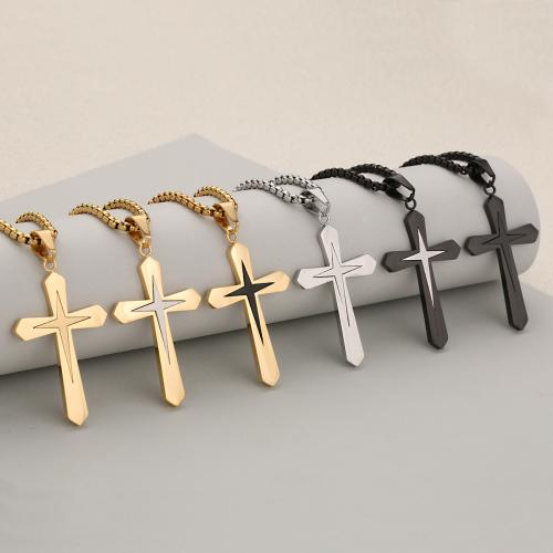 pendentifs En acier inoxydable de Croix , Acier inoxydable 304, Placage, DIY, plus de couleurs à choisir, Vendu par PC