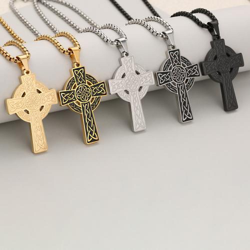 pendentifs En acier inoxydable de Croix , Acier inoxydable 304, Placage, DIY, plus de couleurs à choisir, Vendu par PC