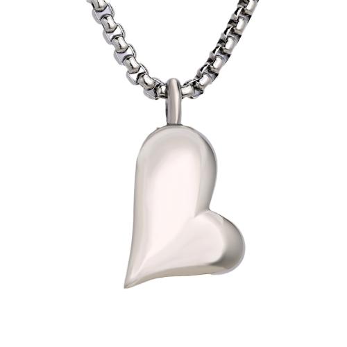 Cinéraire Casket Pendentif, Acier inoxydable 304, coeur, Placage, DIY, couleur originale, Vendu par PC