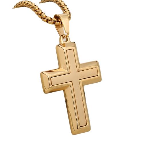 pendentifs En acier inoxydable de Croix , Acier inoxydable 304, Placage, DIY, plus de couleurs à choisir, Vendu par PC