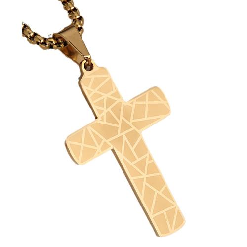 pendentifs En acier inoxydable de Croix , Acier inoxydable 304, Placage, DIY, plus de couleurs à choisir, Vendu par PC