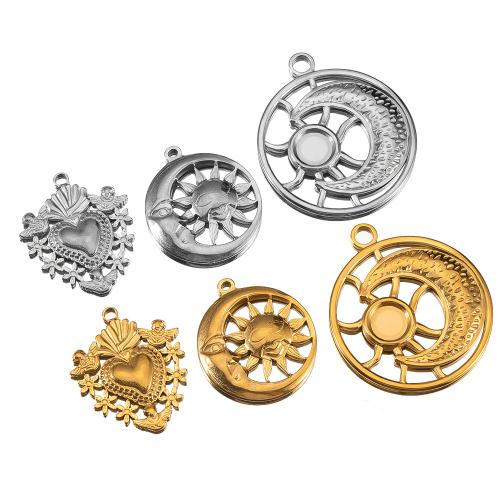 Stainless Steel Pendants, 304 Stainless Steel, plated, DIY & hollow 