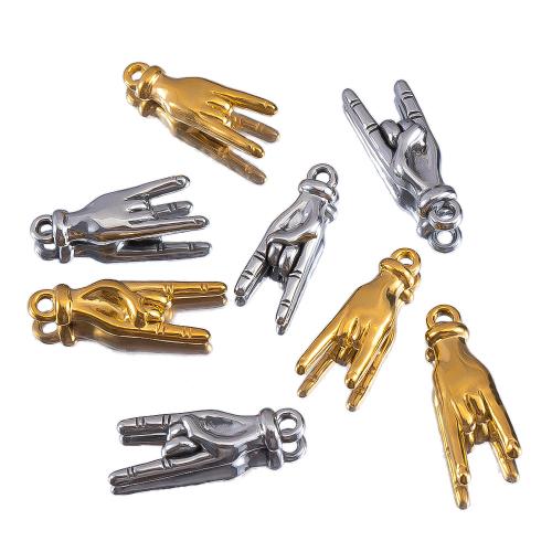 Stainless Steel Pendants, 304 Stainless Steel, Hand, plated, DIY 