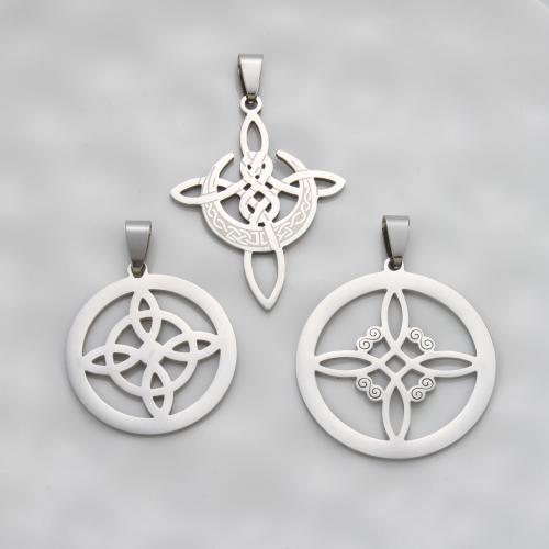 Stainless Steel Hollow Pendant, 304 Stainless Steel, silver color plated, DIY, silver color 