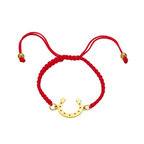 Fashion Jewelry Bracelet, 304 Stainless Steel, with Knot Cord, plated 