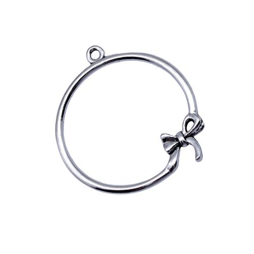 Zinc Alloy Bowkont Pendants, plated, DIY, antique silver color 
